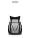 Напівпрозора сорочка з відкритими грудьми Obsessive Lacrisia chemise XS/S, чорна, з чокером SO7286 фото 6