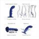 Насадка для страпона с двойной точечной пульсацией Strap-On-Me TAPPING DILDO WAVE &ndash; NIGHT BLUE, М SO9621 фото 3