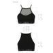 Спортивный топ с прозрачной вставкой Passion PS006 TOP M, black SO4240 фото 6