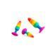 Силіконова анальна пробка Wooomy Hiperloo Silicone Rainbow Plug M, діаметр 2,9 см, довжина 11 см SO7435 фото 5