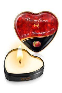 Распродажа!!! Массажная свеча-сердечко Plaisirs Secrets Peach (35 мл) (срок 05.2026) SO1872-R фото