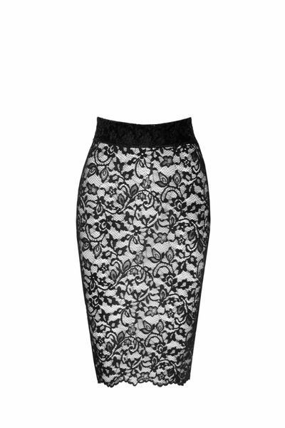 Спідниця Noir Handmade F302 Ambivalence, XXL, black, мереживо, довжина за коліна, шнурівка ззаду SX0253 фото