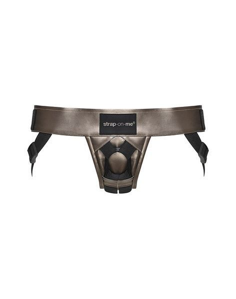 Трусы для страпона Strap-On-Me Leatherette HARNESS CURIOUS (мятая упаковка!!!) SO4508-R фото