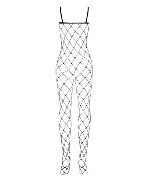 Бодистокинг с крупной ячейкой и открытой грудью Obsessive Bodystocking N102 S/M/L, черный SO7251 фото