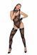 Боди Noir Handmade F242 Tulle body with patterned flock embroidery, L SX0153 фото 4