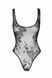 Боди Noir Handmade F242 Tulle body with patterned flock embroidery, L SX0153 фото 6