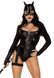 Эротический костюм кошечки Leg Avenue Fierce Feline XS, боди, пояс с подвязкой, маска кошки SO9227 фото 1