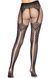 Колготки Leg Avenue Fishnet tights with back seam One size Black, задний шов, кружево, сетка SO8581 фото 2