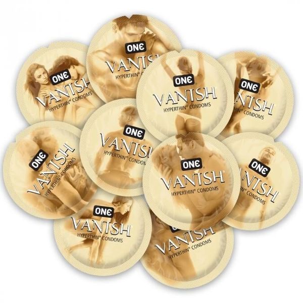 Набор презервативов ONE Vanish Hyperthin, 100 шт, ультратонкие, со смазкой, упаковка-тубус SX0735 фото