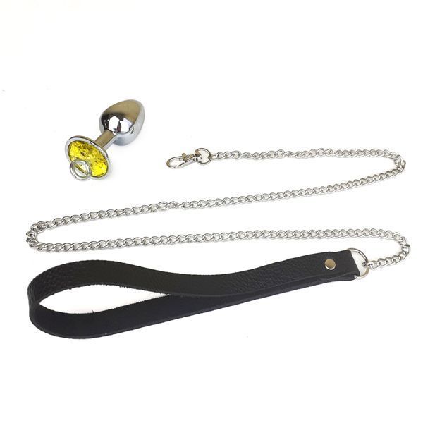 Металлическая анальная пробка Art of Sex Metal Anal Plug with Leash size L с поводком SO6178 фото