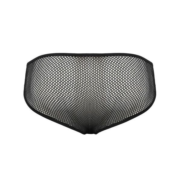 Мужские трусы со шнуровкой Passion 035 SLIP RICHARD L/XL Black, экокожа, сетка SO7576 фото