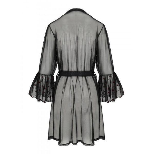 Повітряний пеньюар Passion LOVELIA PEIGNOIR L/XL, black SO4771 фото