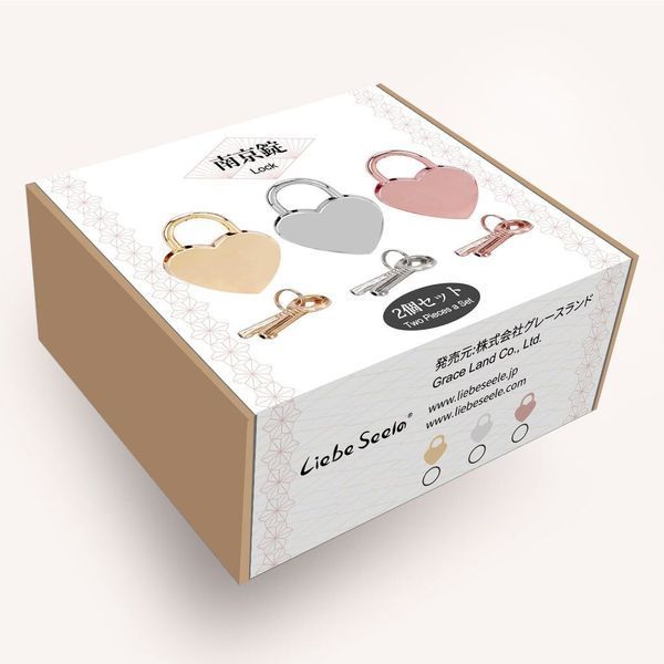Замочек Liebe Seele Heart Shape Padlock Gold (2 шт) SX1677 фото