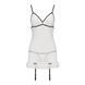 Сорочка прозрачная с пажами Passion ORIHIME CHEMISE XXL/XXXL, white, трусики, стрэпы EL16406 фото 3