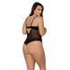 Боди Passion Exclusive NORTH BODY 6XL/7XL black, открытая грудь, с доступом, винил и кружева SO7109 фото 2