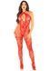 Бодистокинг Leg Avenue Seamless Net and Lace Lingerie Jumpsuit One Size, Red SX1758 фото 2