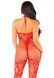 Бодистокинг Leg Avenue Seamless Net and Lace Lingerie Jumpsuit One Size, Red SX1758 фото 3