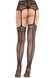 Колготки-чулки Leg Avenue Backseam Net Stockings with Garter Belt One Size Black SX2761 фото 5