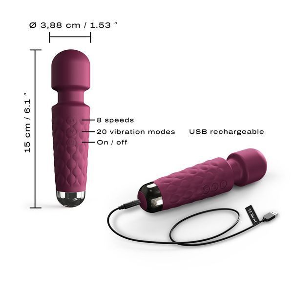 Мінівібромасажер Dorcel Wand Mini Wanderful Plum SO7815 фото
