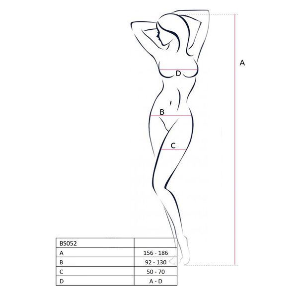 Бодістокінг Passion BS052 red, комбінезон, імітація корсета з підтяжками, панчох і трусиків PBS052R фото