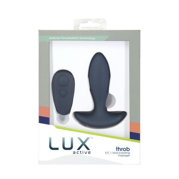 Анальная пробка с пульсацией Lux Active &ndash; Throb &ndash; 4.5" Anal Pulsating Massager, пульт ДУ SO5571 фото