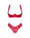 Комплект білизни Obsessive Lacelove cupless 2-pcs set M/L Red, відкритий доступ, відкриті груди SO8653 фото 3