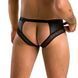 Мужские трусы с цепочкой Passion 030 SLIP TOM S/M Black, экокожа, открытые ягодицы SO7562 фото 2