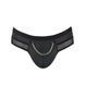 Мужские трусы с цепочкой Passion 030 SLIP TOM S/M Black, экокожа, открытые ягодицы SO7562 фото 5
