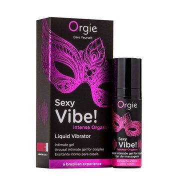 Жидкий вибратор Orgie Sexy Vibe! Intense Orgasm, 15 мл, тепло-холод, очень мощный SX1547 фото