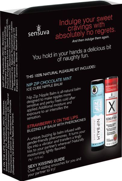Подарочный набор Sensuva Lips & Nips Pleasure Kit - Chocolate Strawberry 2 x 4г SX2597 фото