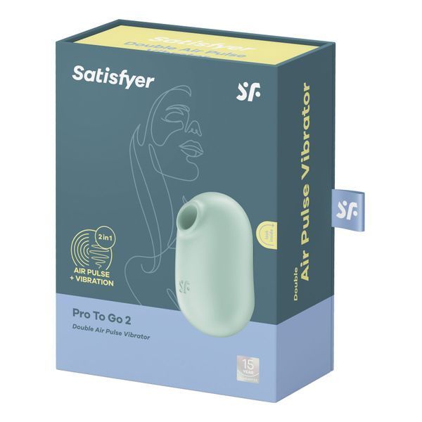 Вакуумный стимулятор с вибрацией Satisfyer Pro To Go 2 Mint SO7795 фото