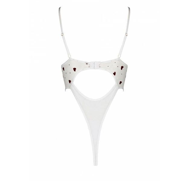 Эротическое боди с рисунком Passion LOVELIA BODY XXL/XXXL, white SO4758 фото
