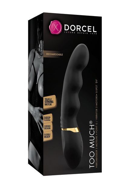 Вибратор ультрастимулирующий Dorcel Too Much Rechargeable Black, гибкий и мощный, 3 вибромотора SO3088 фото