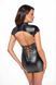 Платье Noir Handmade F309 Fantasy, S, black, мини, под латекс, короткий рукав, шнуровка сзади SX0291 фото 3