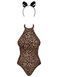 Эротический костюм леопарда Obsessive Leocatia teddy L/XL, боди, обруч с ушками SO7713 фото 5