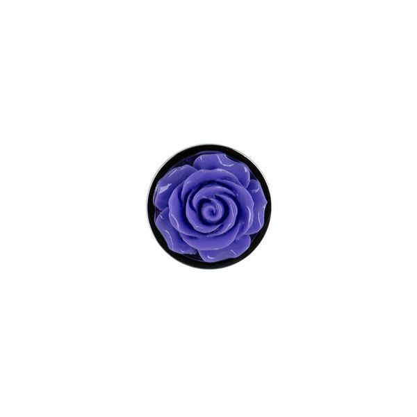 Металлическая анальная пробка Lux Active с розой - Rose Anal Plug - Purple, вибропуля в подарок SO5573 фото