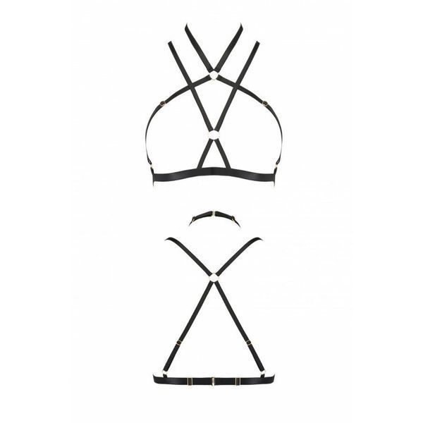 Портупея-стрепы Passion Exclusive KELIS BRA L/XL, black PS27501 фото