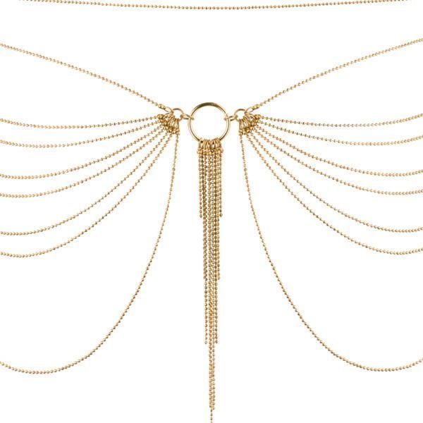 Цепочка на трусики или лиф Bijoux Indiscrets MAGNIFIQUE Waist Chain - Gold, украшение на тело SO2660 фото