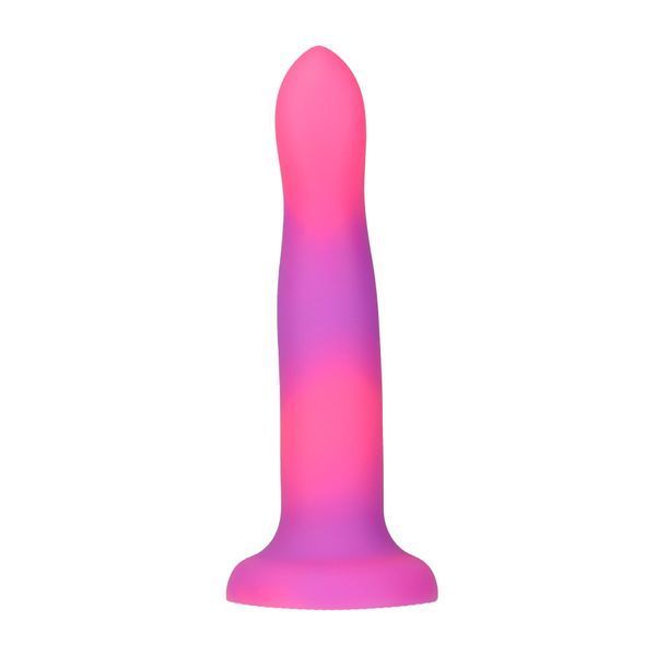 Фалоімітатор, що світиться в темряві, ADDICTION Rave 8&Prime;, Glow in the Dark Dildo Pink Purple, 20,3 см SO6850 фото