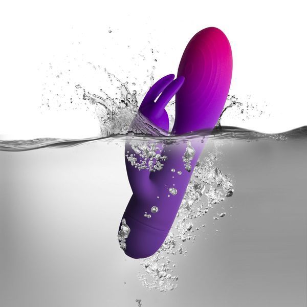 Вибратор-кролик Rocks Off Glo Girl &ndash; Rabbit, 2 мотора, 10 режимов, на батарейках SX2428 фото