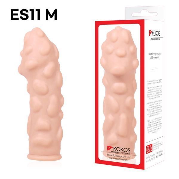 Насадка на член Kokos Extreme Sleeve ES.11 розмір M, потовщувальна, стимулюючий рельєф SO2491 фото