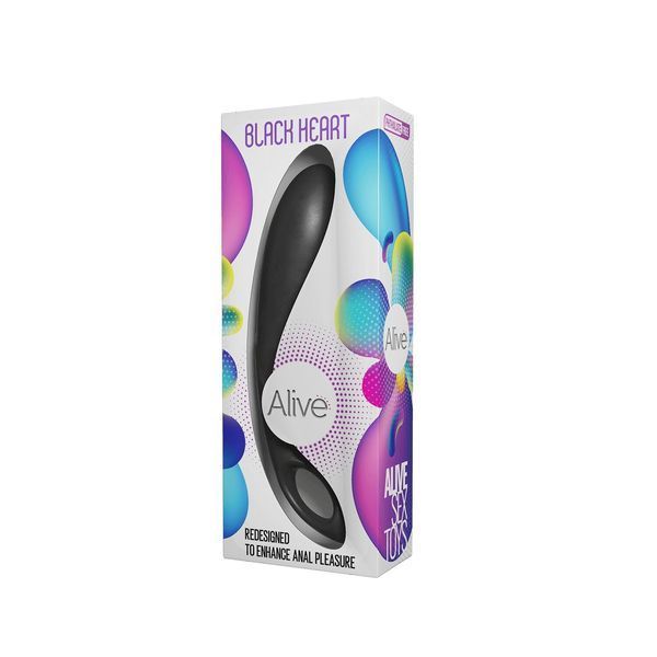 Анальный стимулятор Alive Black Heart Teal Black, макс. диаметр 3,6см SX0806 фото