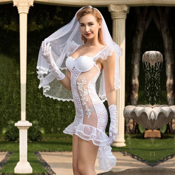Эротический костюм невесты "Благочестивая Марта" L/XL White SX2649 фото