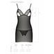 Сорочка с вырезами на груди, стринги Passion LOVELIA CHEMISE L/XL, black SO4759 фото 7