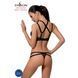 Комплект белья Passion Exclusive HAGAR SET L/XL, black, стрэпы, трусики и лиф PS24704 фото 2