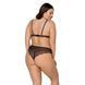 Комплект белья Passion AMBERLY SET 6XL/7XL black, лиф, трусики бразилиана, люрексовая нить SO7056 фото 2