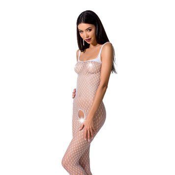 Бодістокінг Passion BS071 white, комбінезон на бретелях PBS071W фото