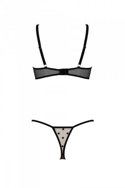 Еротичний комплект Passion MARINA SET WITH OPEN BRA, XXL/XXXL, beige, відкриті чашки SO9734 фото