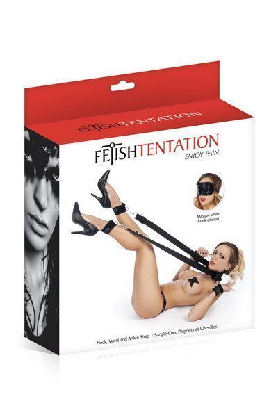 Фиксаторы для ног и рук Fetish Tentation Neck, Wrist and Ankle Strap (мятая упаковка!!!) SO3741-R фото