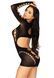 Бесшовное мини-платье Leg Avenue Long sleeve cut out mini dress One size Black SO8570 фото 3